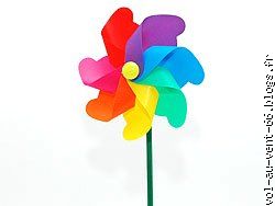 fleur en PVC arc-en-ciel tige en fibre de verre 17 cm X 45 cm : 3 